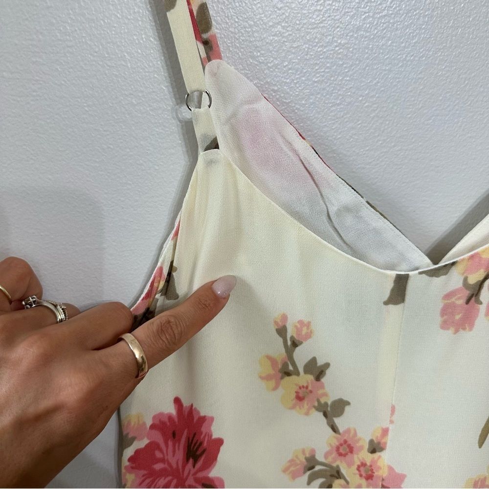 Reformation Cream Mini Dress with Pink Floral Print - Picture 7 of 7
